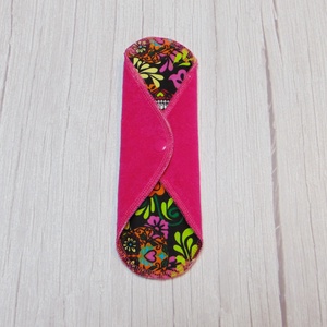 23 cm-es mosható betét / Pink frottír - cukorkoponya mintás - szépségápolás - intim higiénia - intimbetét - Meska.hu