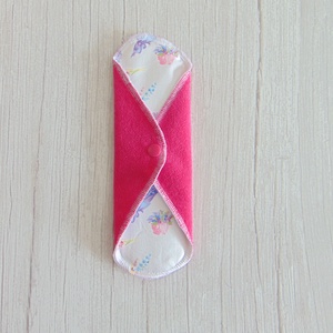 LARA mosható betét 23 cm / Pink frottír : levendulás - szépségápolás - intim higiénia - intimbetét - Meska.hu
