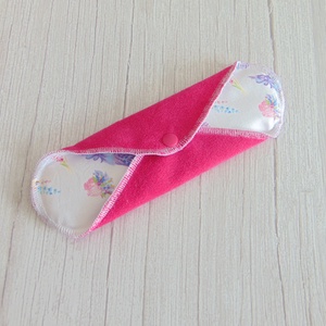 LARA mosható betét 23 cm / Pink frottír : levendulás - szépségápolás - intim higiénia - intimbetét - Meska.hu