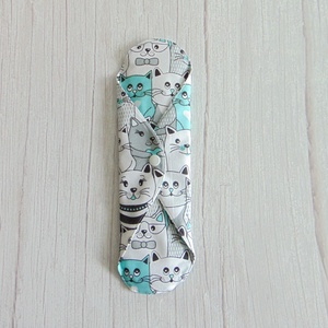 29 cm-es mosható női betét / cicák - menta - szépségápolás - intim higiénia - intimbetét - Meska.hu