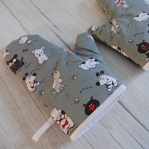 Edényfogó kesztyű / vidám kutyák - Meska.hu