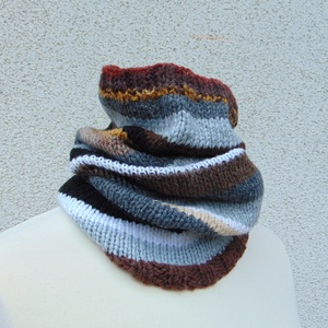 FÉRFI csíkos csősál/ Vastag, puha és meleg csősál - ruha & divat - sál, sapka, kendő - sál - Meska.hu