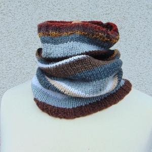 FÉRFI csíkos csősál/ Vastag, puha és meleg csősál - Meska.hu