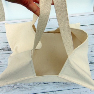 Ételhordó táska / nyers pamut, Táska & Tok, Uzsonna- & Ebéd tartó, Ebéd tasak, doboz, Varrás, MESKA