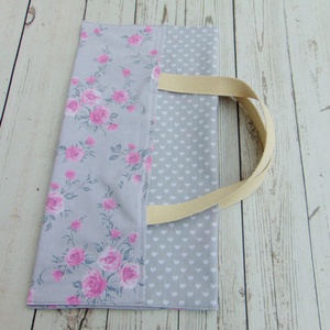 Ételhordó táska / rózsaszín virágok - táska & tok - uzsonna- & ebéd tartó - ebéd tasak, doboz - Meska.hu