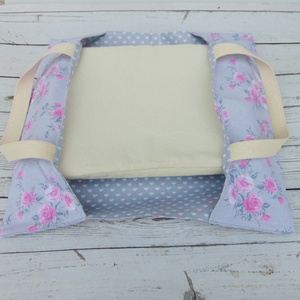 Ételhordó táska / rózsaszín virágok - táska & tok - uzsonna- & ebéd tartó - ebéd tasak, doboz - Meska.hu