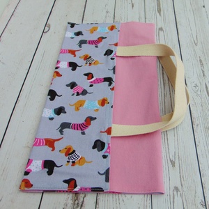 Ételhordó táska / tacskó mintás - táska & tok - uzsonna- & ebéd tartó - ebéd tasak, doboz - Meska.hu