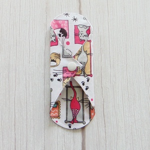 Sarah mosható tisztasági betét 17 cm / cicák keretben - rózsaszín - szépségápolás - intim higiénia - tisztasági betét - Meska.hu