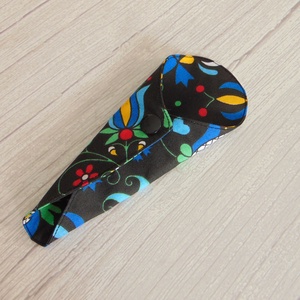 Mosható tanga tisztasági betét / népi virágok - fekete - szépségápolás - intim higiénia - tisztasági betét - Meska.hu