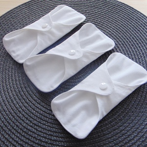 Dana MINI betét csomag (3 db/ cs) 16 cm / fehér / mosható betét, mosható intimbetét - szépségápolás - intim higiénia - tisztasági betét - Meska.hu