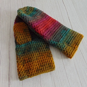 Bordó - zöld horgolt egyujjas kesztyű (S-M) / Puha, meleg egyujjas kesztyű, horgolt kesztyű - ruha & divat - sál, sapka, kendő - kesztyű - Meska.hu