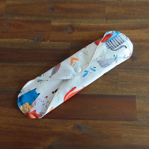 Lara mosható női betét 29 cm / cica család / intimbetét, mosható textil betét, környezetbarát termék - szépségápolás - intim higiénia - intimbetét - Meska.hu