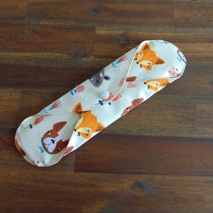 Lara mosható női betét 29 cm / állat fejecskék / intimbetét, mosható textil betét, környezetbarát termék - szépségápolás - intim higiénia - intimbetét - Meska.hu
