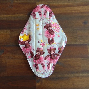 Lara mosható női betét 29 cm / balerina macik / intimbetét, mosható textil betét, környezetbarát termék, Szépségápolás, Intim higiénia, Intimbetét, Varrás, MESKA
