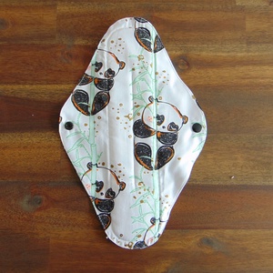 Lara mosható női betét 29 cm / pandák bambuszon / intimbetét, mosható textil betét, környezetbarát termék, Szépségápolás, Intim higiénia, Intimbetét, Varrás, MESKA
