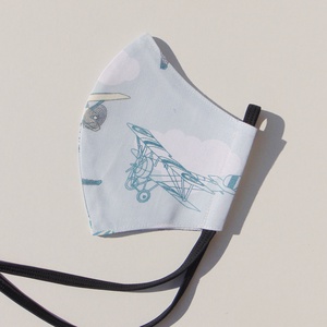 Gyermek- maszk (14,5 cm) / Repülők mintás / szájmaszk, textil szájmaszk - Meska.hu