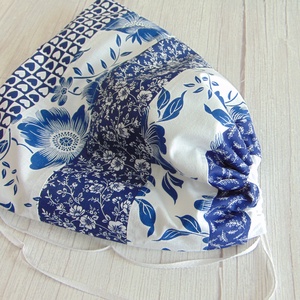 Kenyeres zsák - kis méretű / kék virágok - patchwork  - Meska.hu