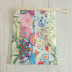 Kenyeres zsák - kis méretű / indák és virágok, levelek - patchwork  - táska & tok - bevásárlás & shopper táska - kenyeres zsák - Meska.hu