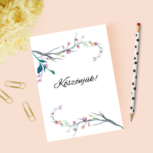 Köszönjük, Köszönöm képeslap pedagógusnapra, évzáróra, Otthon & Életmód, Képeslap, üdvözlőlap, Papír, írószer, Ajándékozás kellékei, Fotó, grafika, rajz, illusztráció, Papírművészet, MESKA