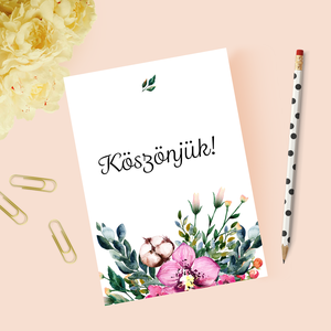 Köszönjük, Köszönöm képeslap pedagógusnapra, évzáróra - Meska.hu
