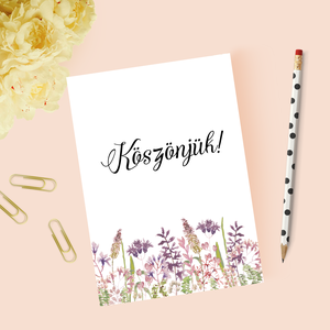 Köszönjük, Köszönöm képeslap pedagógusnapra, évzáróra, Otthon & Életmód, Képeslap, üdvözlőlap, Papír, írószer, Ajándékozás kellékei, Papírművészet, Fotó, grafika, rajz, illusztráció, MESKA