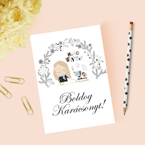 Karácsonyi képeslap, ajándék, üdvözlőlap, Karácsony, Karácsonyi képeslap, üdvözlőlap, ajándékkísérő, Papírművészet, MESKA