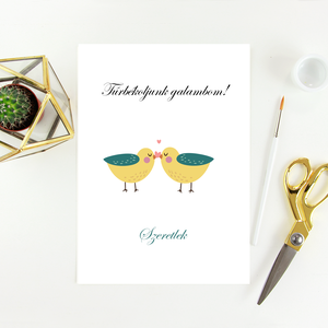 Egyedi szövegezésű Valentin-napi képeslap, üdvözlőlap, Otthon & Életmód, Papír, írószer, Képeslap, üdvözlőlap, Ajándékozás kellékei, Fotó, grafika, rajz, illusztráció, Papírművészet, MESKA