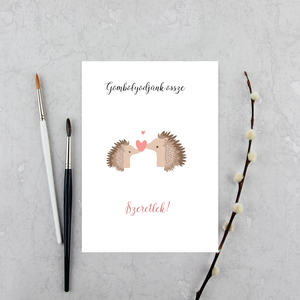 Egyedi szövegezésű Valentin-napi képeslap, üdvözlőlap, Otthon & Életmód, Papír, írószer, Képeslap, üdvözlőlap, Ajándékozás kellékei, Fotó, grafika, rajz, illusztráció, Papírművészet, MESKA