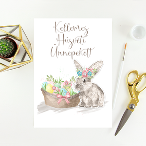 Húsvéti képeslap, ajándék, üdvözlőlap, Otthon & Életmód, Papír, írószer, Képeslap, üdvözlőlap, Papírművészet, MESKA
