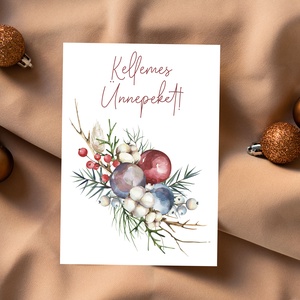 Karácsonyi képeslap, ajándék, üdvözlőlap, Karácsony, Karácsonyi ajándékozás, Karácsonyi képeslap, üdvözlőlap, ajándékkísérő, Papírművészet, MESKA
