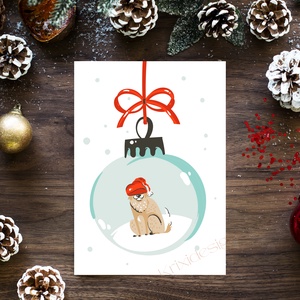 Karácsonyi képeslap, ajándék, üdvözlőlap, Karácsony, Karácsonyi ajándékozás, Karácsonyi képeslap, üdvözlőlap, ajándékkísérő, Papírművészet, MESKA