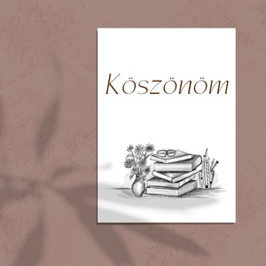 Köszönjük, Köszönöm képeslap pedagógusnapra, évzáróra, Otthon & Életmód, Papír, írószer, Képeslap, üdvözlőlap, Ajándékozás kellékei, Papírművészet, Fotó, grafika, rajz, illusztráció, MESKA