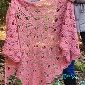 Kézműves horgolt csipke kendő - Fabolous Shawl - ruha & divat - sál, sapka, kendő - vállkendő - Meska.hu