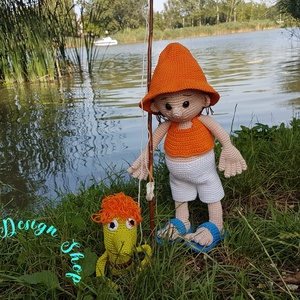 Kézműves horgolt kabala figura - A Nagy Ho-Ho-Ho-Horgász és Főkukac szettben - játék & sport - plüssállat & játékfigura - plüss mesefigurák - Meska.hu