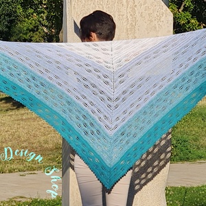 Kézműves horgolt csipke kendő - Calypso shawl - ruha & divat - sál, sapka, kendő - vállkendő - Meska.hu