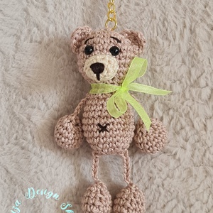 Kézműves horgolt kabalafigurás kulcstartó - Mini mackó (Bandi) - játék & sport - plüssállat & játékfigura - egér - Meska.hu