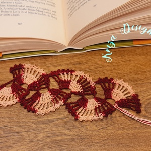 Kézműves horgolt csipke könyvjelző (Sylvia), Könyv & Zene, Könyvjelző, Horgolás, MESKA
