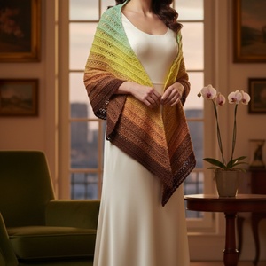 Kézműves horgolt csipke kendő - Arduinna shawl - ruha & divat - sál, sapka, kendő - vállkendő - Meska.hu