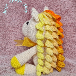 Kézműves horgolt kabala figura - Polly unikornis ('25 sunshine design) - játék & sport - plüssállat & játékfigura - unikornis - Meska.hu