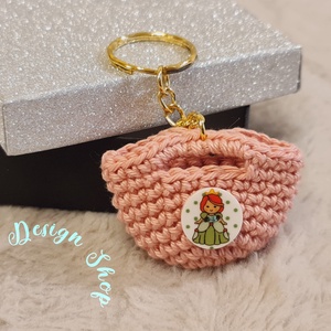 Kézműves horgolt  kulcstartó - Shopping bag (Kis hercegnős) , Táska & Tok, Kulcstartó & Táskadísz, Kulcstartó, Horgolás, MESKA