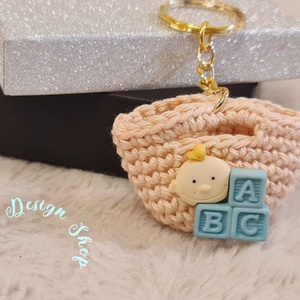 Kézműves horgolt  kulcstartó - Shopping bag (Babás ABC) , Táska & Tok, Kulcstartó & Táskadísz, Kulcstartó, Horgolás, MESKA