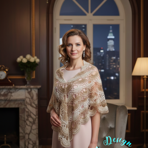 Kézműves horgolt csipke kendő - Sahara shawl - ruha & divat - sál, sapka, kendő - vállkendő - Meska.hu