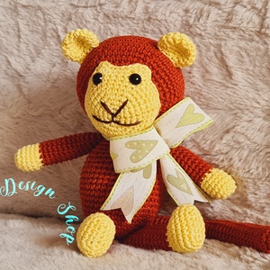 Kézműves horgolt kabalafigura - Lívia kismajom, Játék & Sport, Plüssállat & Játékfigura, Majom, Horgolás, MESKA