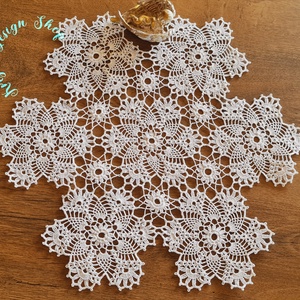 Kézműves horgolt csipke terítő (Mercédesz) - Meska.hu