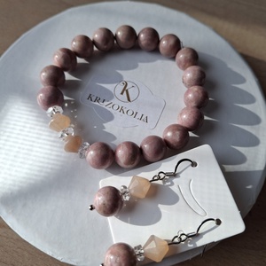 Rodonit barna holdkővel és hegyikristállyal - Meska.hu