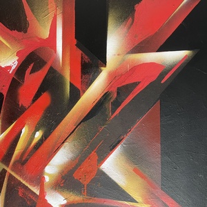 The Red One 100X100 - művészet - festmény - akril - Meska.hu