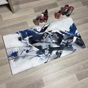 Blue And Gray 50X100 - művészet - festmény - akril - Meska.hu