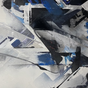 Blue And Gray 50X100 - művészet - festmény - akril - Meska.hu