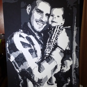 Személyre szabott festmény 20X30 cm, Művészet, Festmény, Akril, Festészet, MESKA