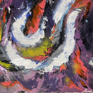 Dancing Dragon 120X90 - művészet - festmény - akril - Meska.hu